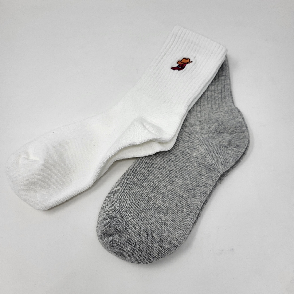 Lucky Brand Women 2 Pack Embroidered Cowboy Socks New